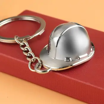 3D Prilba Keychain Krúžok na kľúče Prívesok Zliatiny Zinku Mini Simulácia Prilba Prívesok, Strieborná Prilba Domov
