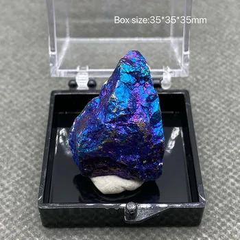 100% prírodné Bornite minerálne vzor kamene a kryštály liečivé kryštály kremeňa drahokamy +Krabica veľkosť：35*35*35mm