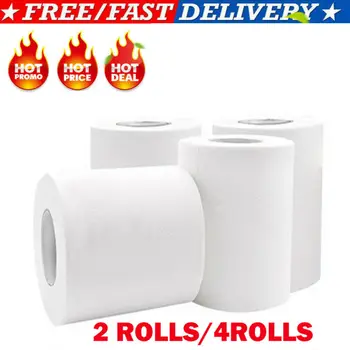 2/4 Roliek Toaletného Papiera Väčšinu Vaňa Tkaniva Kúpeľňa Biely Mäkký 4 Ply 50g/Roll Dropshipping