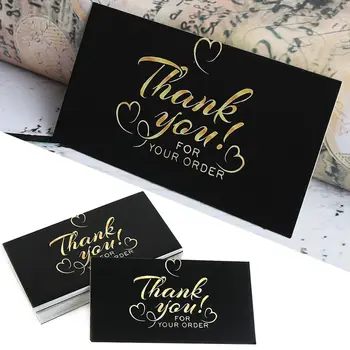 50PCS Ďakujem Vám Karty Na Podporu Môjho Malého Podnikania Vďaka Pohľadnice Candy Tašky Papier Tesnenie Označenie Strana Prospech Darček