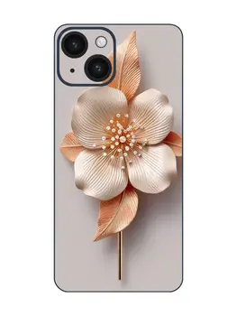 Rose Gold Kvet a Diamond iPhone 14 Späť Film - Pretiahnuté a Dramatický Dizajn, Aby Odvážne tvrdenie so Zariadením