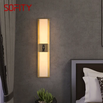 SOFITY Mosadz Nástenné svietidlo LED Moderné Luxusné Mramorové Sconces Zariadenie Vnútorných Priestorov pre Domov Spálňa, Obývacia Izba, Chodba