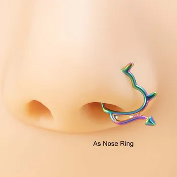 1PC Gotický Helix Piercing Chrupavky Náušnicu v Nose Krúžok v Nose Piercing Diabol Roztomilý Ear Piercing Body Šperky 20 g hoop