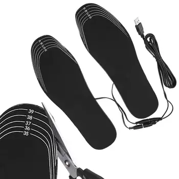 Vyhrievané Vložky do topánok Outdoorové Športy USB Nabíjateľné Tepelné Vložky Nohy Teplejšie Cuttable Zimné Elektrické Vykurovacie Vložky Pre Umývateľný