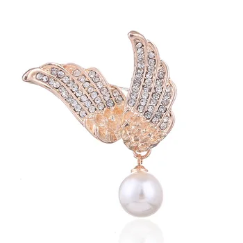 Seagull Brošňa Pre Ženy Crystal Pearl Brošňa Pin Príslušenstvo Dievča Šaty Oblečenie Taška Pracky Kolíky Brošne Lady Šperky