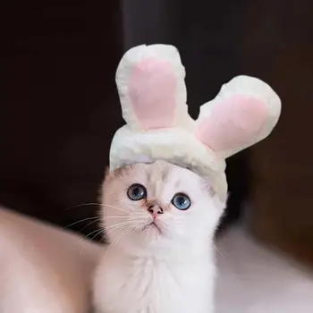 Pet Klobúk Cosplay Halloween Kostým Zajaca hlavový most pre Mačky, Mačiatka Malé Psy