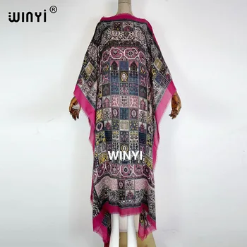 2021 Blízkom Východe Amerika Afrika Oblečenie bavlna dovolenku Sexy Bežné Hlava Tigra Tlačené Šaty jeseň Maxi Bohemia Elegantné Šaty