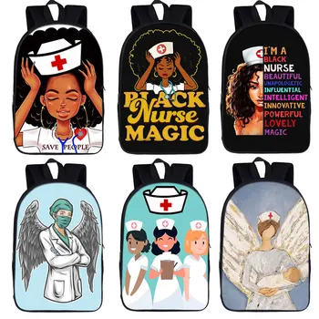 Nemocnice Sestry Školský Batoh pre Dospievajúce Dievčatá Anjel V Bielom Detí, Školské Tašky Ženy Cestovné Tašky Notebook Batohy