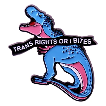 A3013 Rainbow LGBT Transgender Pride Dinosaura Smalt Pin Klopě Pin pre Batoh Odznaky, Brošne pre Oblečenie, Šperky, Doplnky