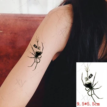 Nepremokavé Dočasné Tetovanie Nálepka, Pavúk Tekvica Hmyzu Prvok Malej Veľkosti Tela Flash Art Tetovanie Falošné Tatto pre Ženy Muži