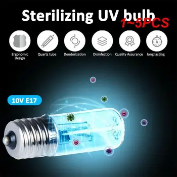 1~5 KS Hot Predaj E17 UVC Ultrafialové UV Light Tube Žiarovky 3W Dezinfekcia Lampa Ozónu Sterilizácia Roztočov Svetlá Baktericídny Lampa