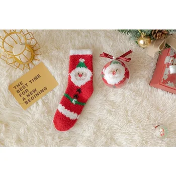 Módne Teplé Coral Velvet Vianočné Ponožky Žena Jeseň Zima Domov Poschodí Spánku Teľa Ponožky Roztomilý Kreslený Hot Predaj