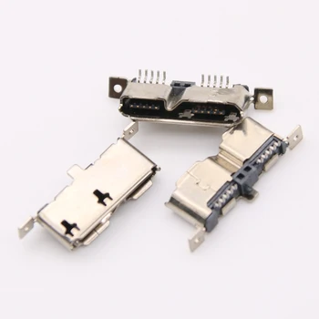 2 ks Micro USB 3.0 Konektor Sockect Chvost Konektor Samica 180 Stupňov Vertikálne Nabíjací Port Mobile Pevný Disk Rozhranie