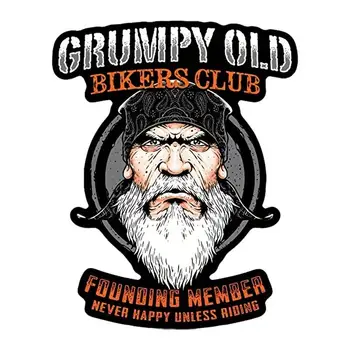 Grandpas Ride Motocykle Odtlačkový Nevrlý Jazdcov Nálepky Nevrlý Starý Muž Auto Predné Zadné Okno Kotúča, Pre Automobily