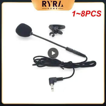 1~8PCS Prenosný Mini 3,5 mm Mikrofón Kondenzátora Clip-on Klope Lavalier Mikrofón Káblové pripojenie na Telefón, Notebook, PC Hudobný nástroj