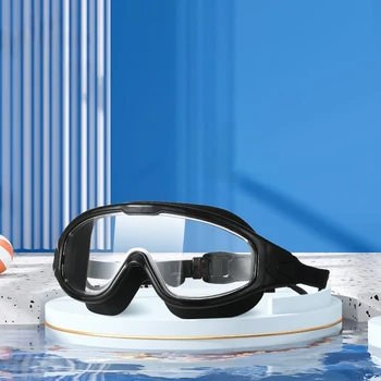 Nastaviteľné Tesnosť Plávanie Okuliare Potápačská Maska S zátkové chrániče sluchu HD Anti-fog Plávanie Okuliare Silikónové ochranné Okuliare Plávanie Okuliare som