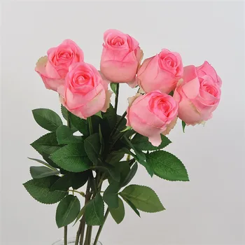 5Pc Realistické Hydratačné Ruže bulharskej Umelé Kvety Skutočný Dotyk Ruže Brial Kytice Svadobné Výzdoba Domov Obývacia Izba Kvetinový