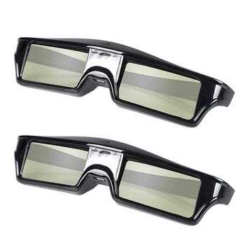 2X Nabíjateľná Active Shutter 3D Okuliare Pre Optoma Benq Acer, Sony VŠETKY DLP Projektor