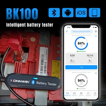 Najnovšie Bezdrôtové Batérie Tester BK100 autobatérie Tester Blue-tooth BK100 Napätie Nabíjania Naštartovaní Test 12V pre Android IOS