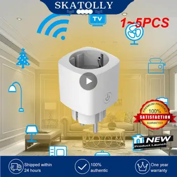 1~5 KS EÚ, WiFi Smart Plug S Výkonom Funkcie Monitor Tuya/ APP Diaľkové Ovládanie Smart Zásuvka Funguje Alexa Domov