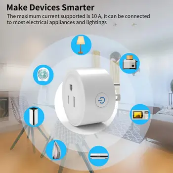 1PCS Homekit WIFI Smart Zásuvka 10/16A Smart NÁS Konektor Napájania Monitorovanie Načasovanie Zásuvky Pracujú S Cozylife Alexa