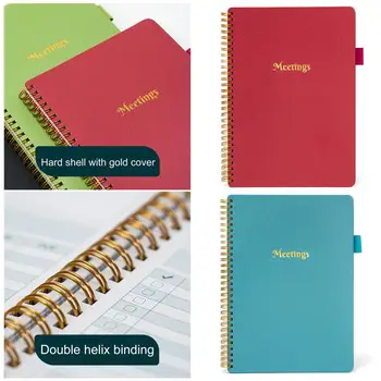 Notebook Premium Loose-leaf poznámkový blok s Perom Slot Týždenný Plánovač Papiernictvo Darček pre Organizované Plánovanie Pribrala Papier