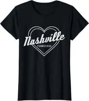 Nashville Tennessee Country Hudba Mesto, Srdce, Dar, Vintage T-Tričko s dlhými rukávmi