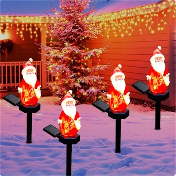 Vianočné Solárne LED Vonkajšie Dekoratívne Osvetlenie Santa Claus Snehuliak Záhrada Krajiny Trávnik Vklad Lampa na Vianoce Dovolenku Strany