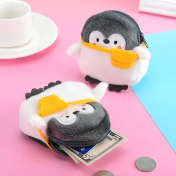 Taška cez rameno Malý Tučniak Kawaii Penguin Plyšové Peňaženky Mäkký Plyšový Tučniak Mince Kabelku Dievčatá Milovníkov valentínske Darčeky, Malé