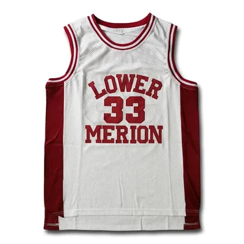 basketbal Jersey #33 Kobe Bryant Nižšie Merion Pokrývky hlavy Mužov Maroon Vysokej Školy Retro Vyšívané