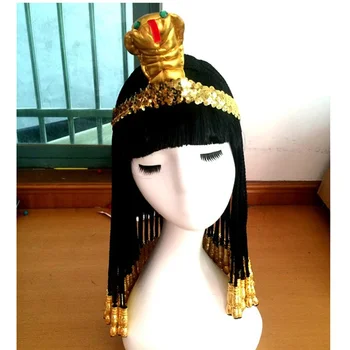 Kleopatra, egyptská nočný klub zobraziť Halloween Cosplay Kostým Parochňu Parochňu Spp