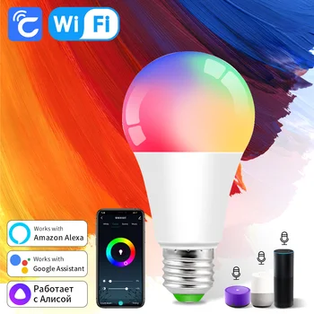 Cozylife WiFi Smart Žiarovky E27 Led Svetlá Žiarovky RGB CW, WW Smart Lampa Alexa Kompatibilný S Domovská stránka Google Alice Inteligentné Domáce Dekorácie