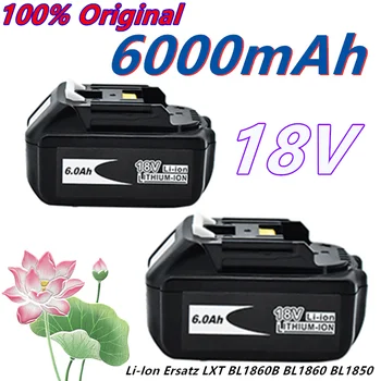 Für Neue 18V Makita Akku 6000mAh Aufladbare Moc Werkzeuge Batterie mit LED Li-Ion Ersatz LXT BL1860B BL1860 BL1850